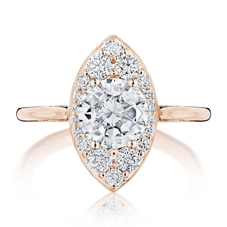 Round, Marquise Bloom Engagement Ring