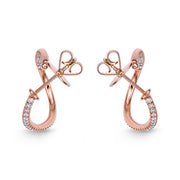 Shared Prong Twist Hoops 1ctw approx.