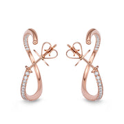 Shared Prong Twist Hoops 1.50ctw approx.