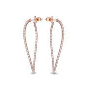 Shared Prong Twist Hoops 2ctw approx.