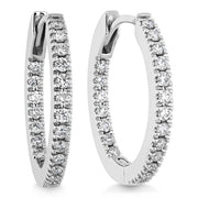 Oval Diamond Hoops .33ctw approx.