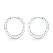 Oval Diamond Hoops .33ctw approx.