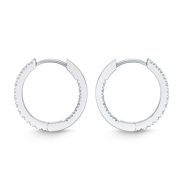 Oval Diamond Hoops .33ctw approx.