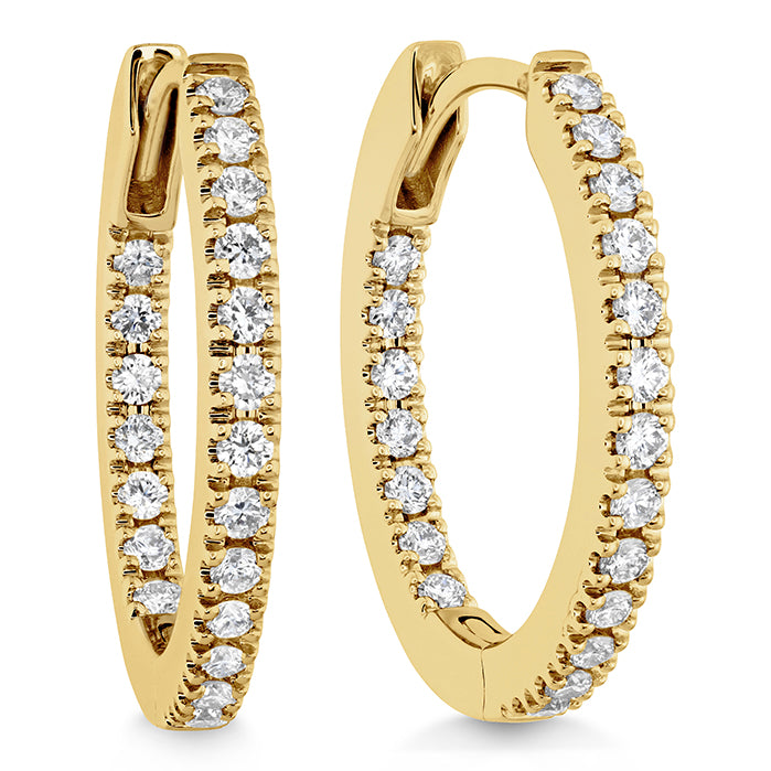 Oval Diamond Hoops .33ctw approx.