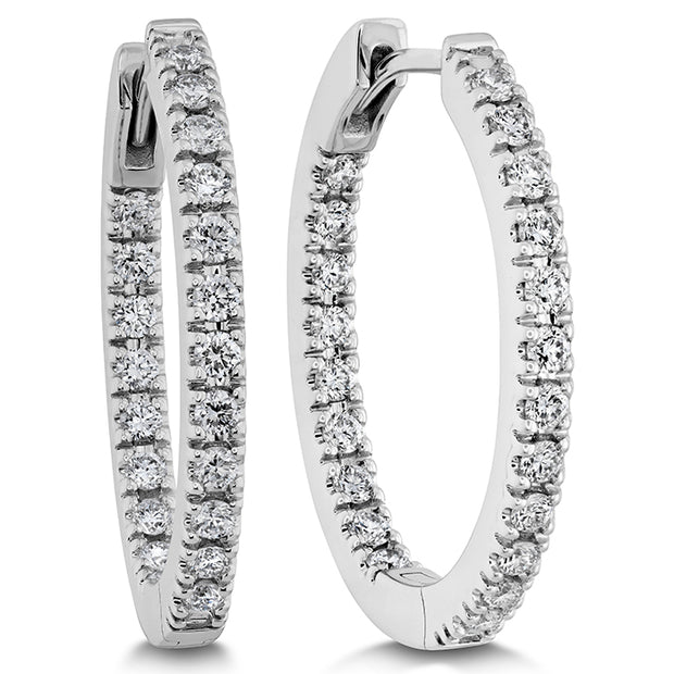 Oval Diamond Hoops .50ctw approx.