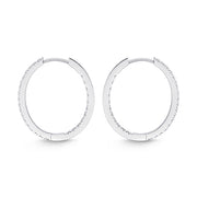 Oval Diamond Hoops .50ctw approx.