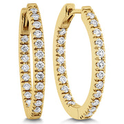 Oval Diamond Hoops .50ctw approx.