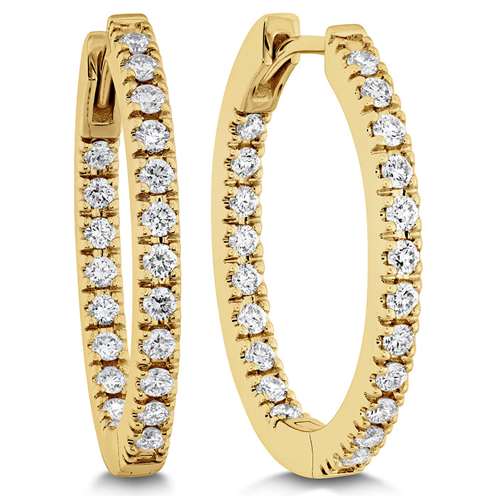 Oval Diamond Hoops .50ctw approx.