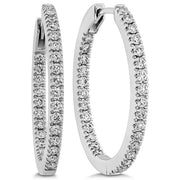 Oval Diamond Hoops .75ctw approx.