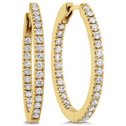 Oval Diamond Hoops .75ctw approx.