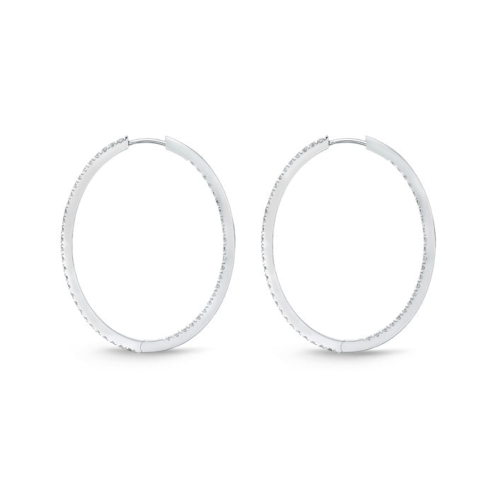 Oval Diamond Hoops 1.20ctw approx.