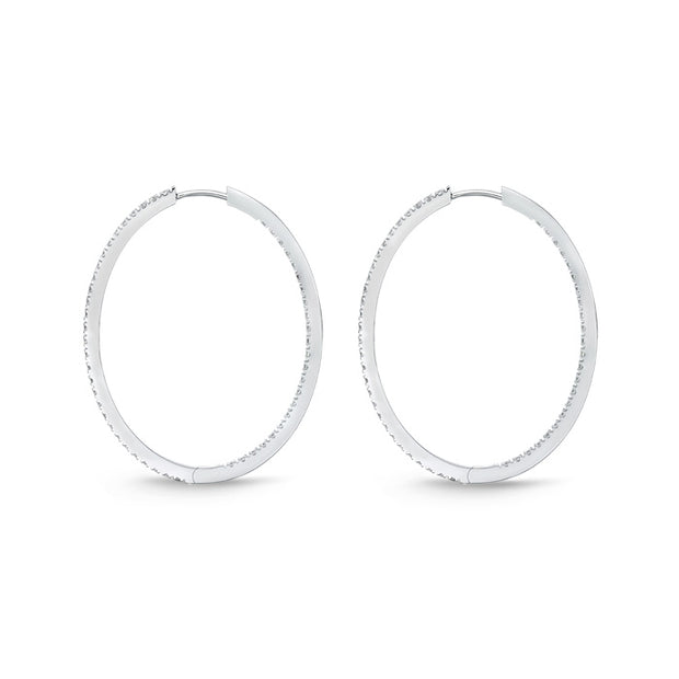 Oval Diamond Hoops 1.20ctw approx.