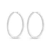 Oval Diamond Hoops 1.20ctw approx.