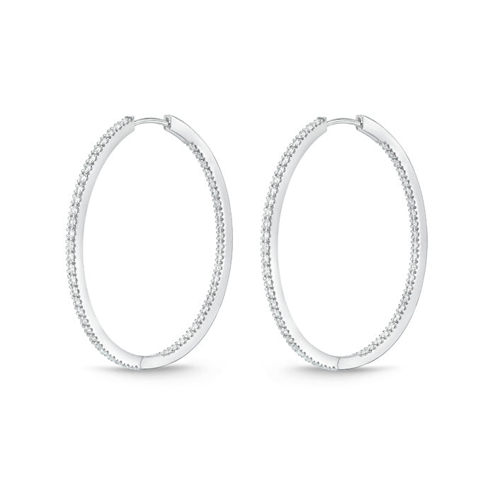 Oval Diamond Hoops 1.20ctw approx.