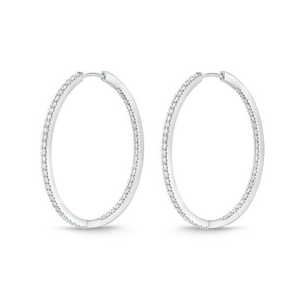 Oval Diamond Hoops 1.20ctw approx.