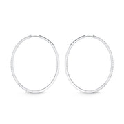 Oval Diamond Hoops 2ctw approx.