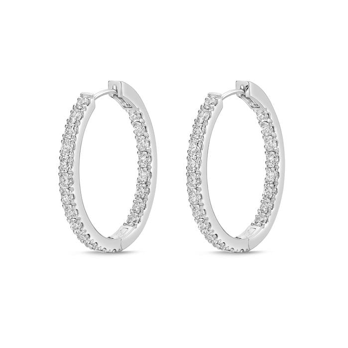 Oval Diamond Hoops 2.50ctw approx.