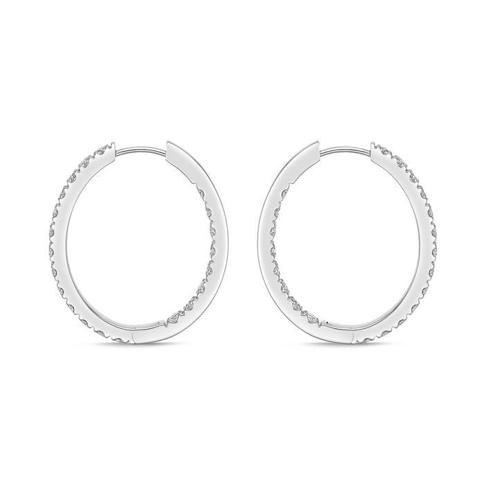 Oval Diamond Hoops 2.50ctw approx.