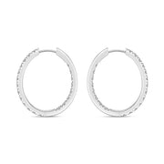 Oval Diamond Hoops 2.50ctw approx.