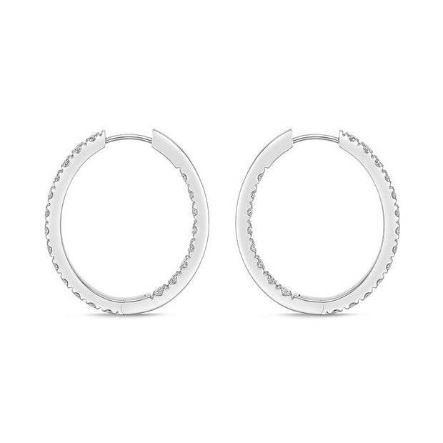 Oval Diamond Hoops 2.50ctw approx.