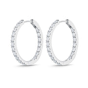 Oval Diamond Hoops 3.30ctw approx.