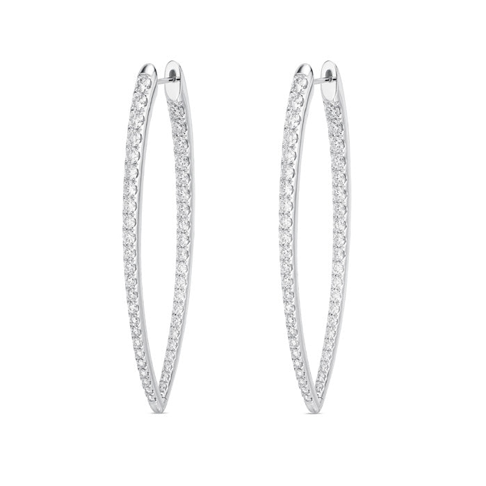 Imperial Diamond Hoops 3.40ctw approx.