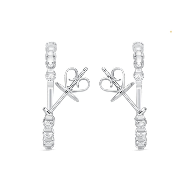 Precious Prong Theme (angled pin post) Round Hoops