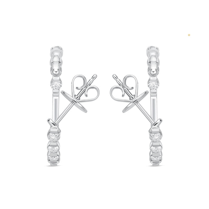 Precious Prong Theme (angled pin post) Round Hoops