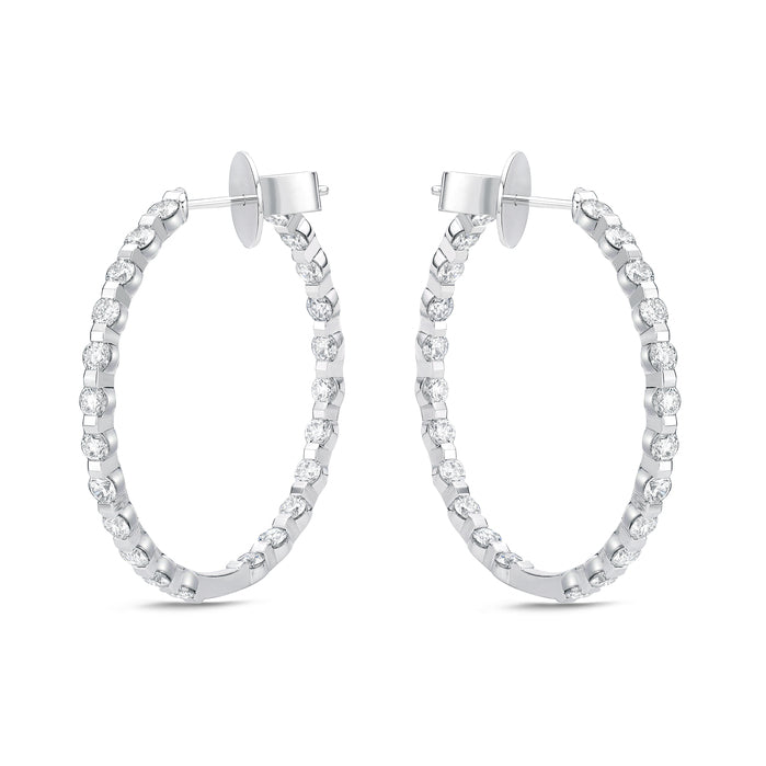 Precious Prong Theme (angled pin post) Round Hoops