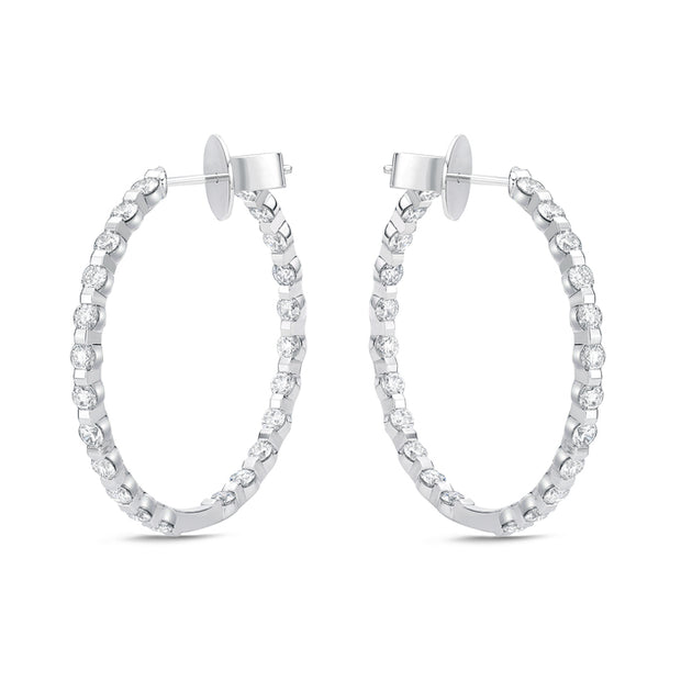 Precious Prong Theme (angled pin post) Round Hoops