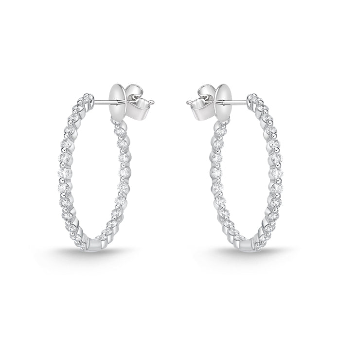 Aura Diamond Hoops 1ctw approx.