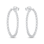 Aura Diamond Hoops 3ctw approx.