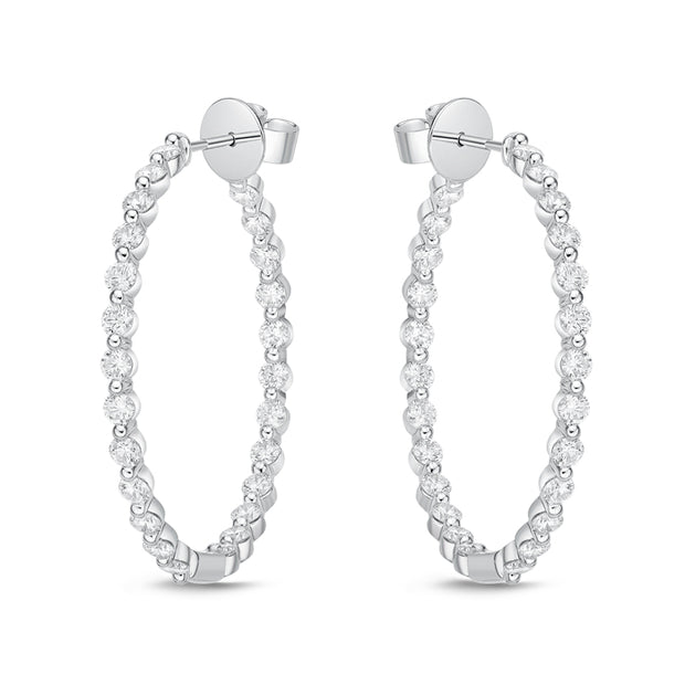 Aura Diamond Hoops 3ctw approx.