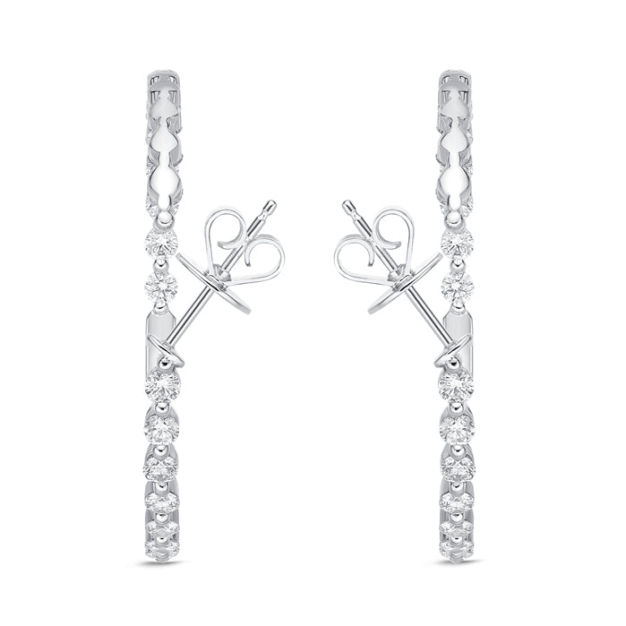 Aura Diamond Hoops 3ctw approx.