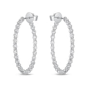 Aura Diamond Hoops 3ctw approx.