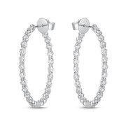 Aura Diamond Hoops 3ctw approx.