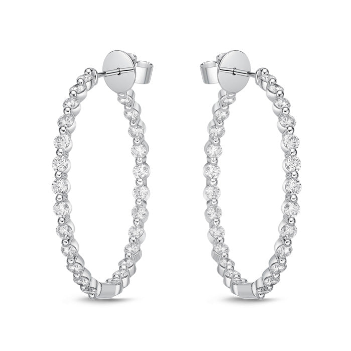 Aura Diamond Hoops 3ctw approx.