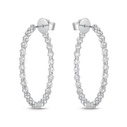 Aura Diamond Hoops 3ctw approx.