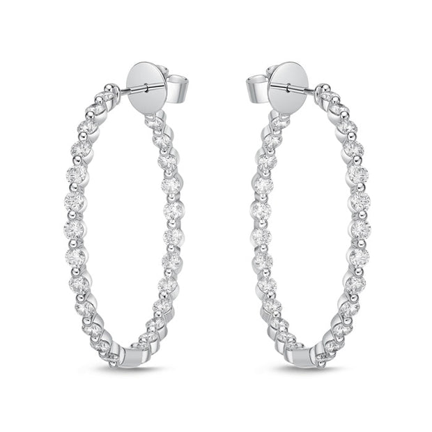 Aura Diamond Hoops 3ctw approx.