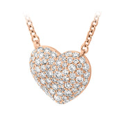 Pave Heart Necklace .50ctw approx.