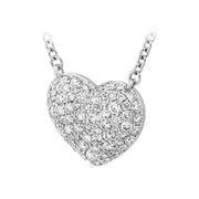 Pave Heart Necklace .50ctw approx.