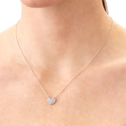 Pave Heart Necklace .50ctw approx.