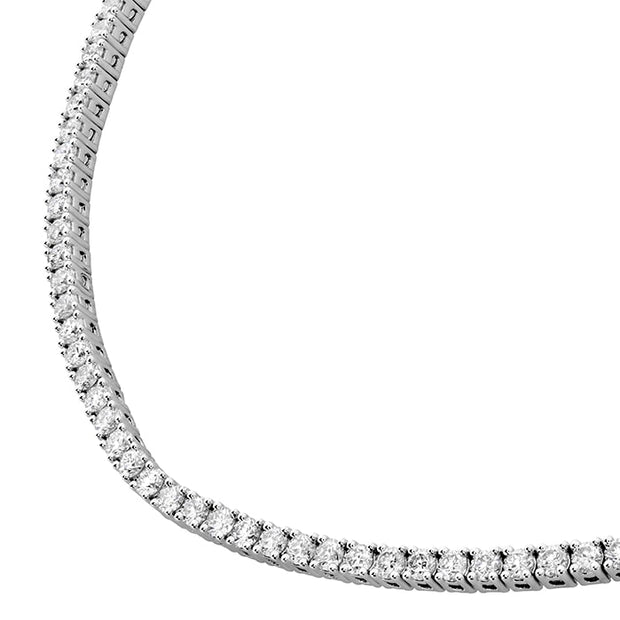 Straight 4-Prong Line Necklace 3.50ctw approx.