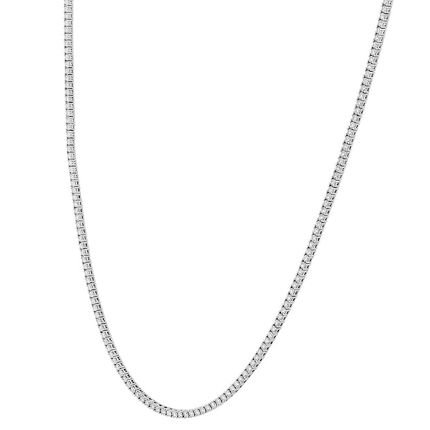 Straight 4-Prong Line Necklace 5.25ctw approx.