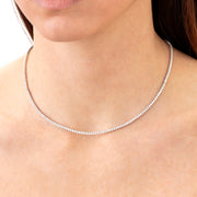 Straight 4-Prong Line Necklace 5.25ctw approx.