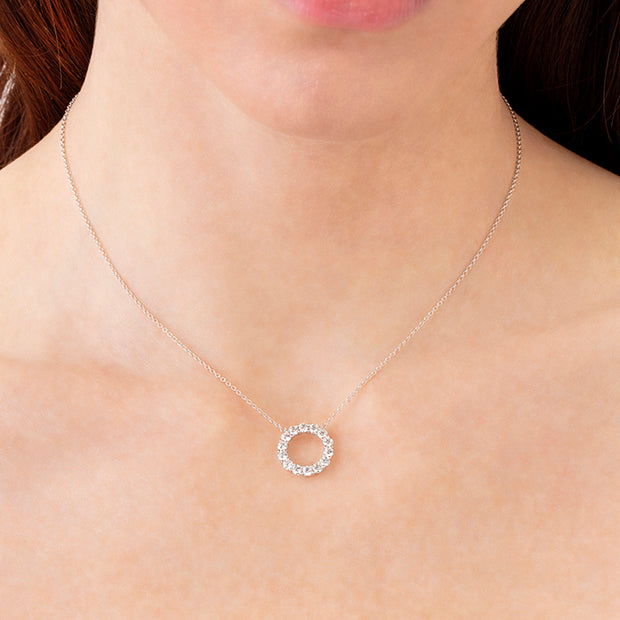 Diamond Circle Necklace 1ctw approx.