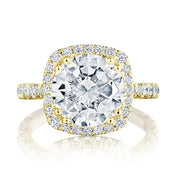 Round with Cushion Bloom Engagement Ring