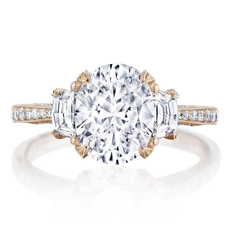 Oval 3-Stone Engagement Ring