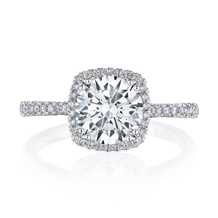 Round with Cushion Bloom Engagement Ring