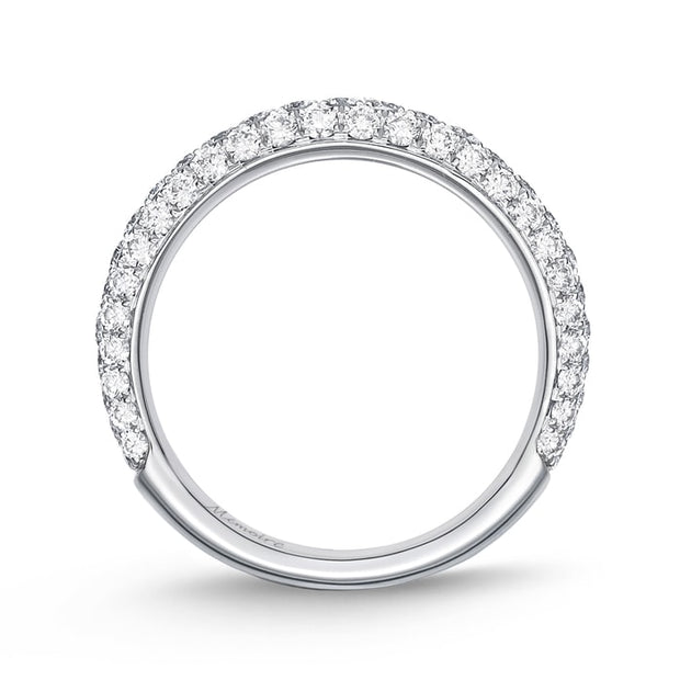Pave 3/4 Round Band Matching Ring, 1st Ser., Mdl 01